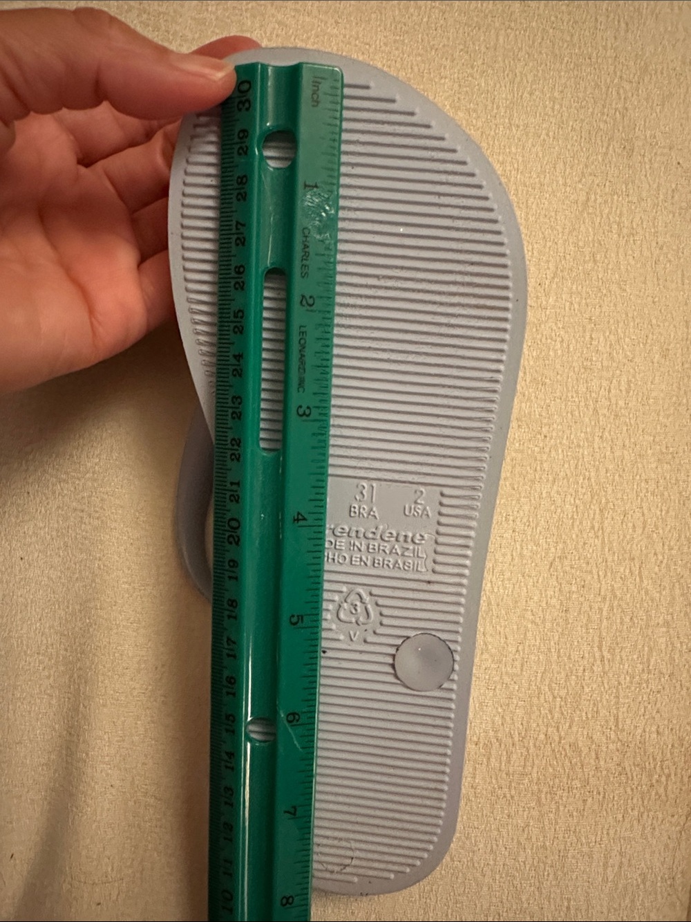 Brand New Size 2 blue glitter flip flops - Picture 6 of 6
